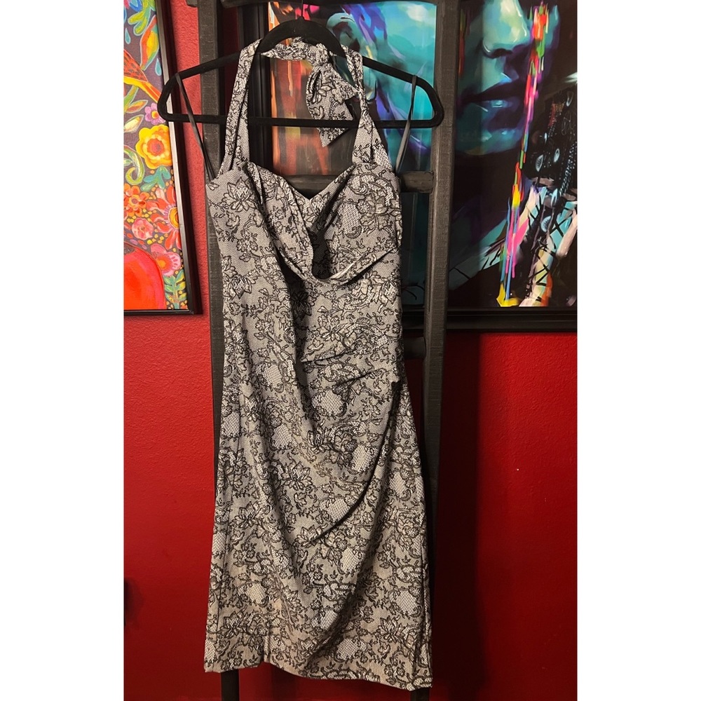 Stop Staring! Love lace halter dress XL